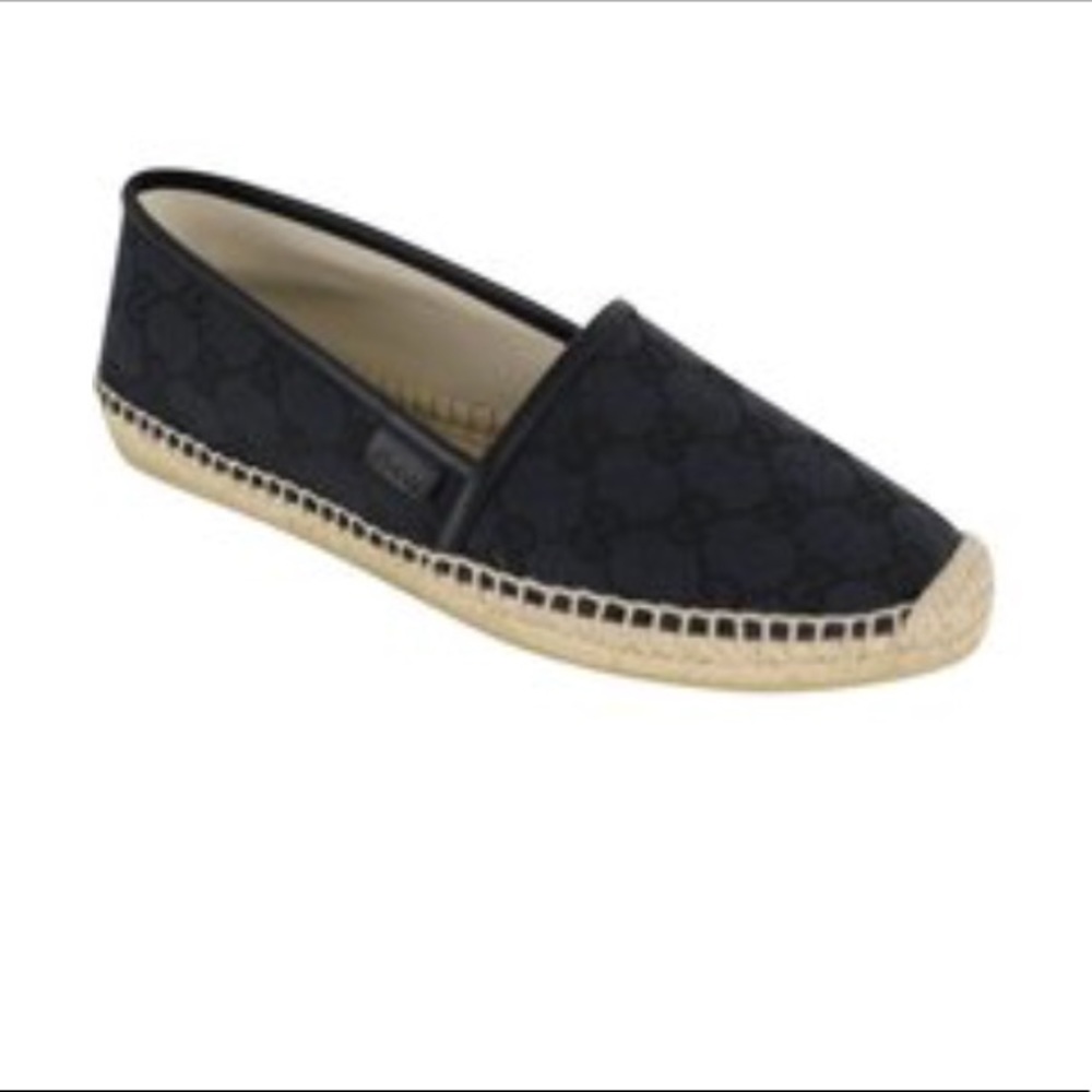 With Gucci espadrilles